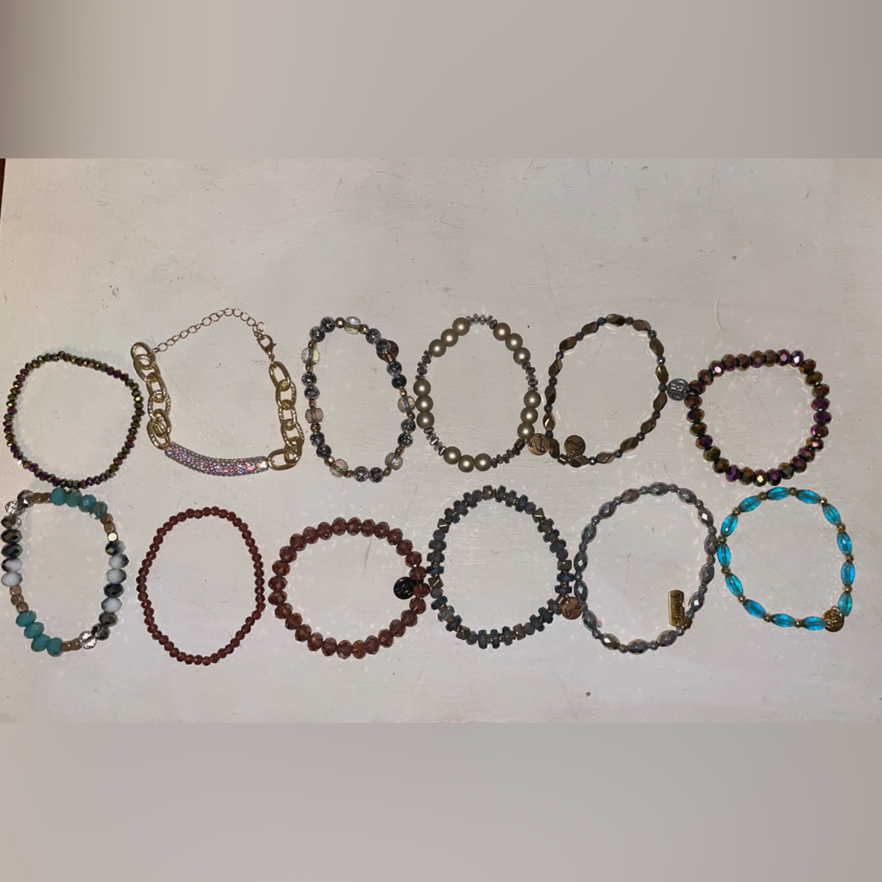 Euc Lot Of 10 Ermish & Pink Panache Bracelets
